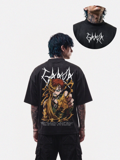 Camiseta Oversized Suedine - Gaara / COLEÇÃO GEEK