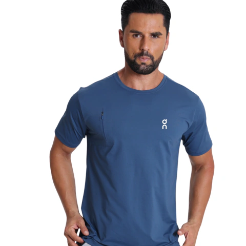 Camiseta On Running Azul Marinho Masculina
