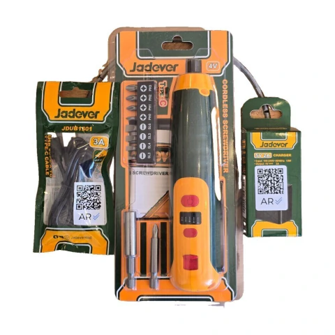 Destornillador inalámbrico Jadever USB con 8 puntas