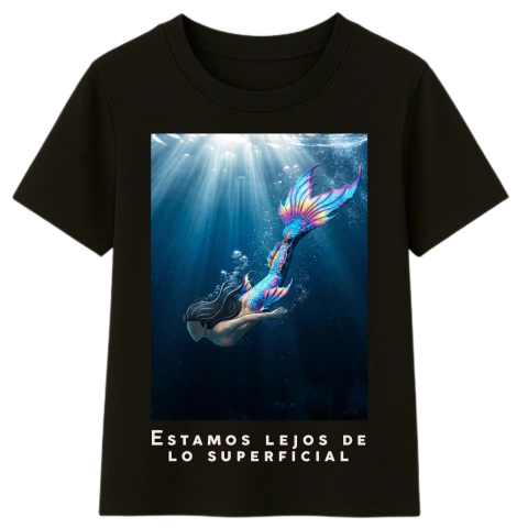 Remera Estamos lejos de lo superficial / Clásica Mujer Negro - comprar online
