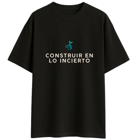 Remera Construir en lo Incierto / Clásica Hombre Negra - comprar online