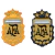 Parche Bordado Deportes Afa Futbol Seleccion Argentina 3 Estrellas