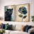 Dupla Quadros Decorativos Geométrico Pantera e Rosa - comprar online