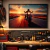 Quadro Decorativo Moto ao Pôr do Sol - comprar online
