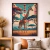 Quadro Decorativo Girafa Tropical - comprar online