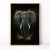 Imagem do Quadro Decorativo Elefante Imponente em Fundo Preto