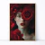 Quadro Decorativo Retrato Feminino em Rosas Vermelhas - Katité Quadros Decor