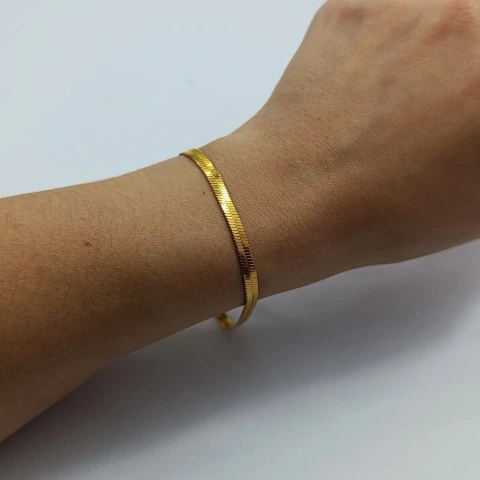 Pulsera Plana Dorada