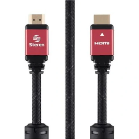 Cable Hdmi Steren 4K Tipo Cordón Con Filtros De Ferrita 10M