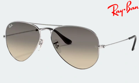 Aviator Plateado gris degradé - RB3025