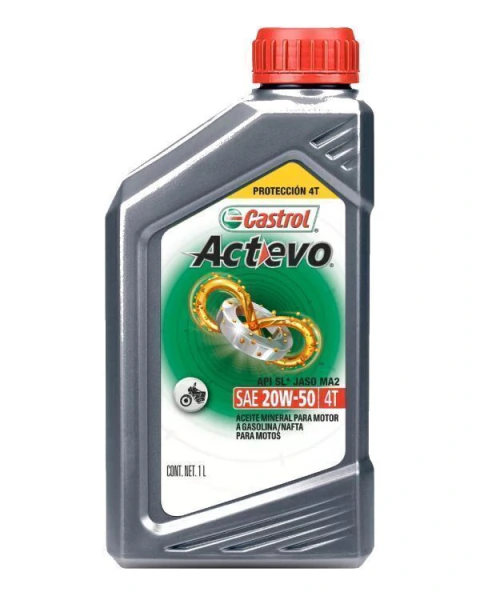 ACEITE MOTO. CASTROL 4T ACTEVO 20W50 -MINERAL-