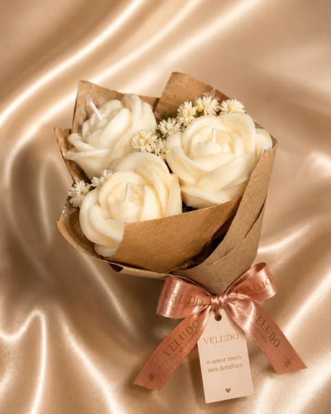 Buquê de Vela - Rosas