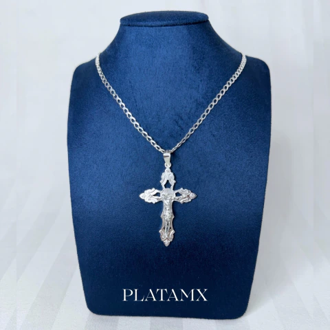 Dije Cruz Cristo de Plata .925