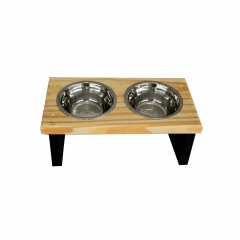 Comedouro Elevado Pet Madeira Ergonômico Drop - NEWHOUSE STORE