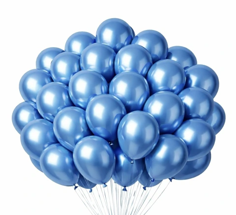 Balão Bexiga De Látex Premium 5 Polegadas Azul 25 Unidades