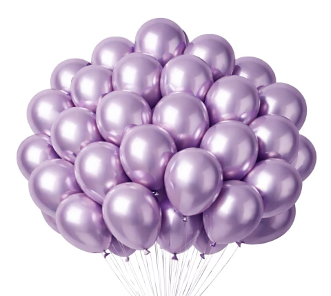 Balão Bexiga De Látex Metalizado 9 Polegadas Lilás 50 Unid. - comprar online