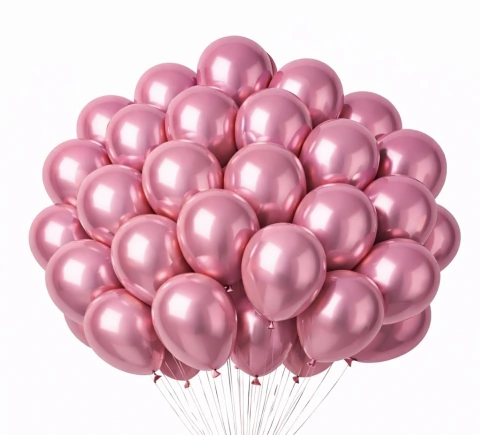 Balão Bexiga De Látex Premium 5 Polegadas Rosa 25 Unidades