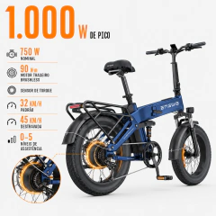 Bicicleta Elétrica ENGWE Engine Pro 3.0 Boost — Fat Bike Dobrável Full Suspension Premium - Cor: Azul