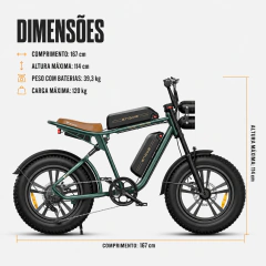 Imagem do ENGWE M20 Dual Battery — E-Bike Fat 750W com 2 Baterias e Autonomia até 120 km - Cor Verde