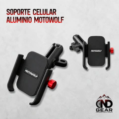 Soporte Porta Celular De Aluminio Para Motos Motowolf