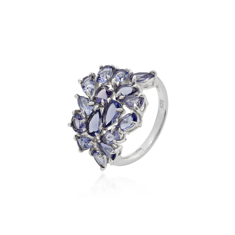 Anel Tanzanite Mosaic