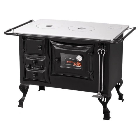 Imagem do Fogão a Lenha Stylos N2 Forno Inox Chapa Alumínio 2 Bocas