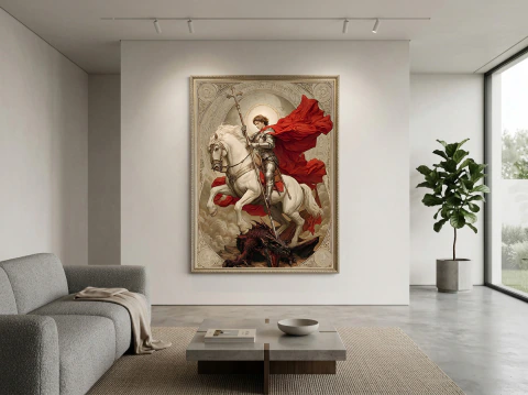 Saint George and the Dragon - Classical Panel