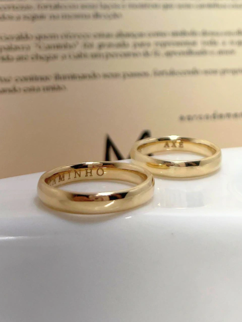Aliança Tradicional 4mm Au18k