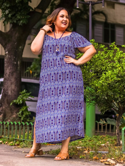 Vestido Sofia Midi - ESTAMPADO - comprar online