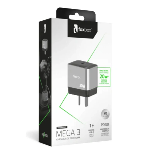Cargador Pared Foxbox Mega 3 20w Pd