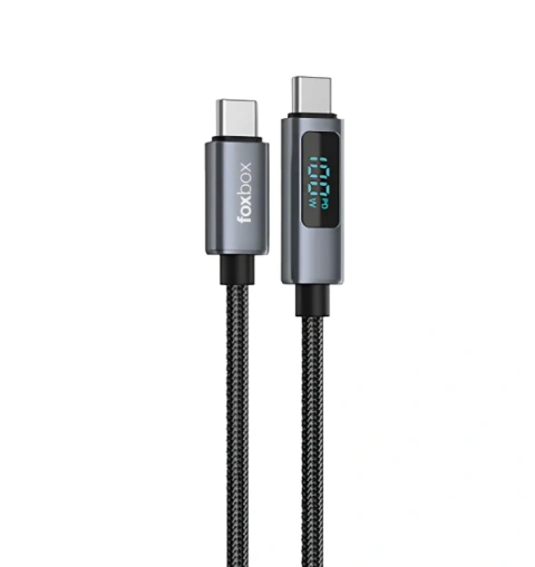 Cable Foxbox Pixel Con Control De Carga Type-c A Type-c 100w