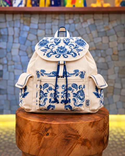 Bolsa Mochila Pipoca - Porcelana