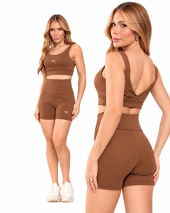 Imagem do Conjunto Top e Short Cintura Alta Dia a Dia