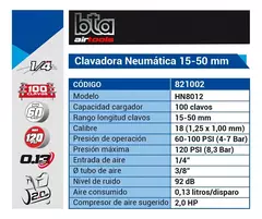 Clavadora Neumática 15-50 mm Bta Tools (821002) en internet