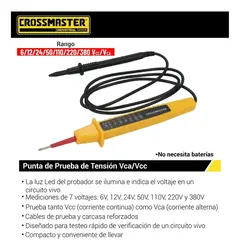 Punta de prueba de tensión Vca/Vcc Cross (9936595) en internet