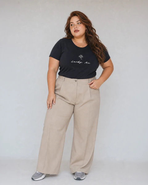 Blusa Feminina Viscose Soft Slim Plus - Lucky me