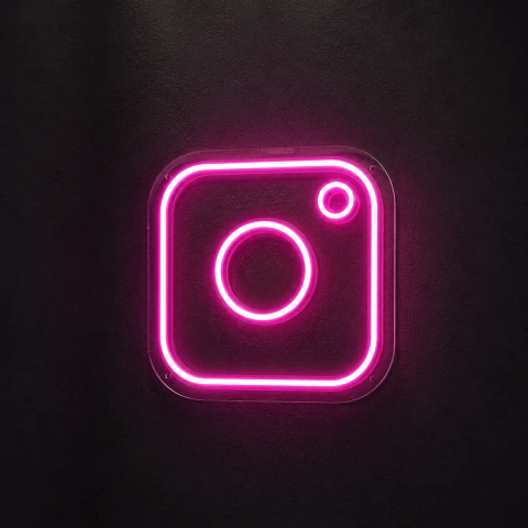 Instagram 54x54cm- Placa de Neon Led