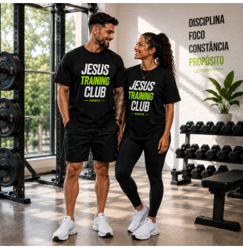 Camiseta Jesus Training Club | Verde Limão