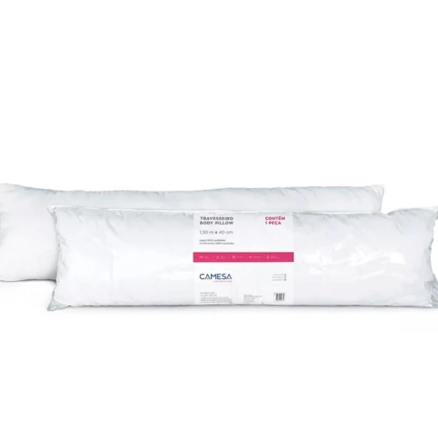 Travesseiro De Corpo Body Pillow Xuxão Camesa 130m x 40cm Branco