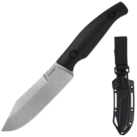 Faca Tática Bowie Kershaw Camp 5 Aço D2 Fio Liso Com Bainha