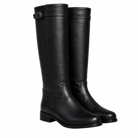 BOTA 100% CUERO COLOR NEGRO CABALLERO