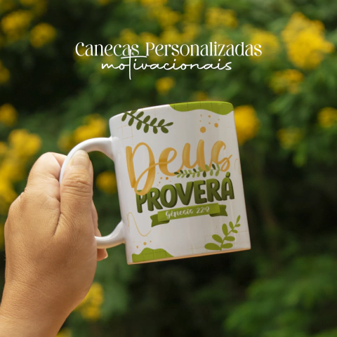 Caneca de Porcelana com Versículo Bíblico - comprar online