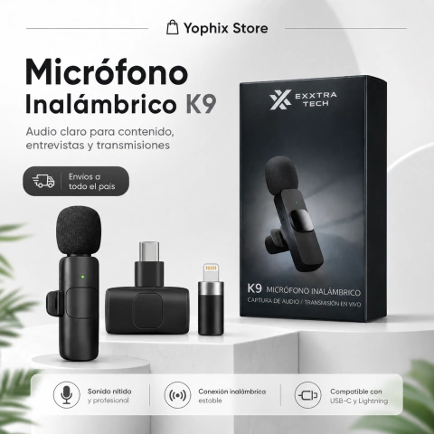 Micrófono Inalámbrico K9 Exxtra Tech - comprar online