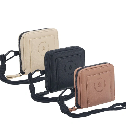 BILLETERA AMAYRA COMPACTA CON CORREA