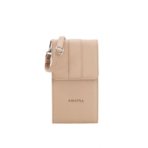 Cartera Amayra portacelular camel