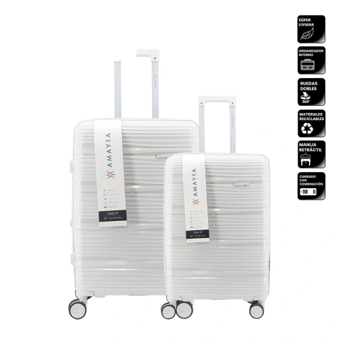 Valija PP blanco Amayra
