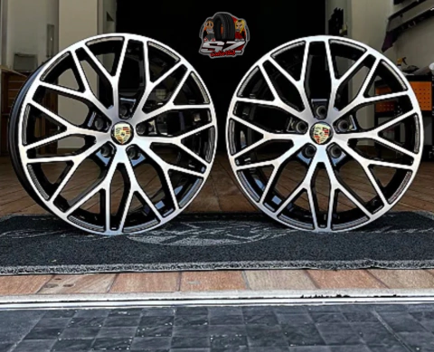 LLANTA REPLICA PORSCHE M30 17 5X110 y 30 NEGRO DIAMANTADO