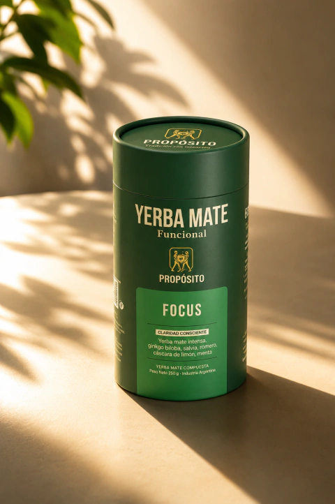 Focus – Yerba Mate Funcional | Cilindro 250g