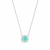 Colar Esmeralda Colombiana Fusion Halo Quadrado de Moissanite - comprar online