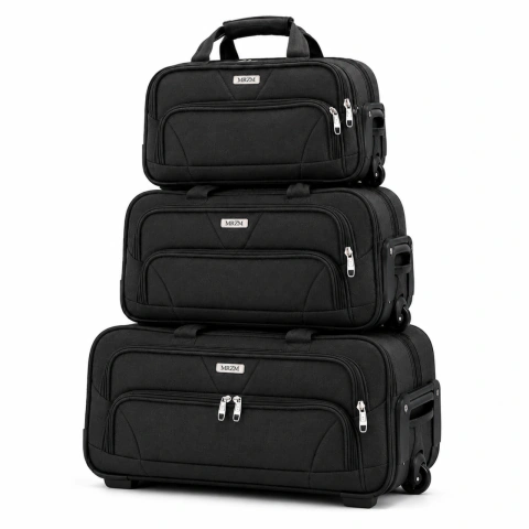 JUEGO 3 BOLSOS TIPO MALETA CON RUEDAS - tienda online